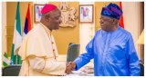 PHOTOS: Tinubu Receives Catholic Archbishop Kaigama In Aso Rock