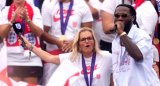 Burna Boy Thrills Sarina Wiegman, England’s Lionesses At Women’s Euro Victory Party