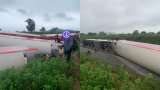 PHOTOS: Fear grips travellers as Abuja-Kaduna train jumps track